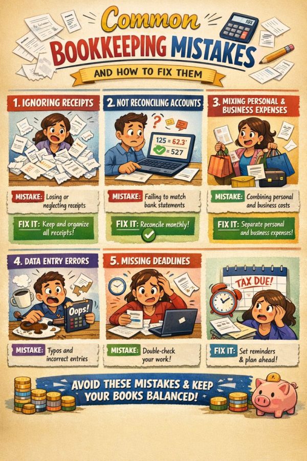 Common Bookkeeping Mistakes and How to Fix Them…